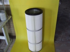諾和除塵公司的切割專(zhuān)用濾筒，根據實(shí)際的使用工況，選用原裝進(jìn)口阻燃濾材使整個(gè)濾筒具有良好的阻燃性能